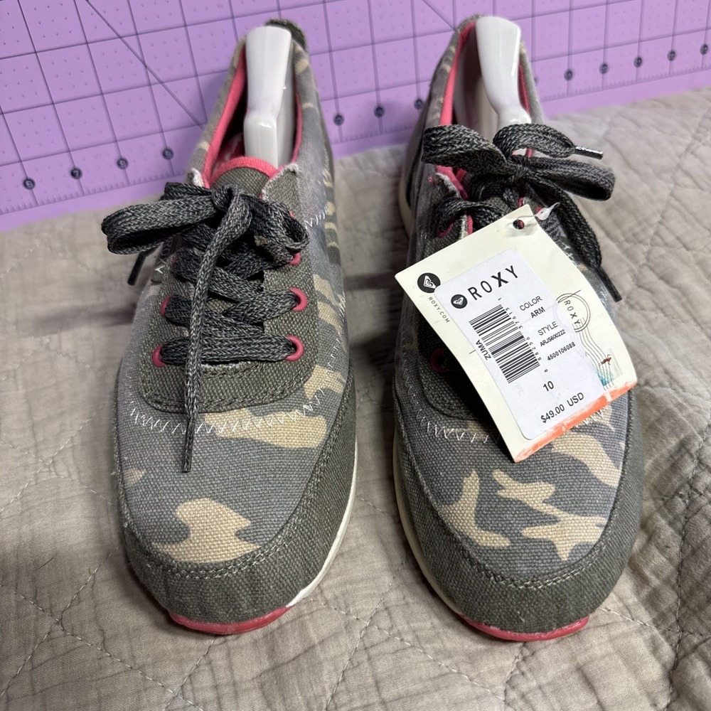 Roxy Surf Women's Rory Slip-on Shoe Canvas Sneaker camouflage (US 10) New